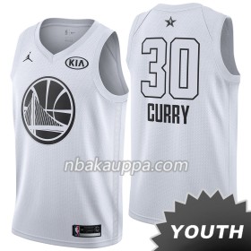 Golden State Warriors Stephen Curry 30 2018 Kaikki tähti Jordan Brand Valkoinen Pelipaidat Swingman - Lasten